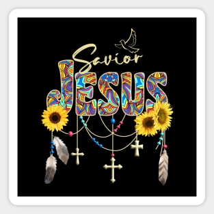 JESUS BOHO RETRO SUNFLOWER SOUTHWESTERN STYLE Magnet